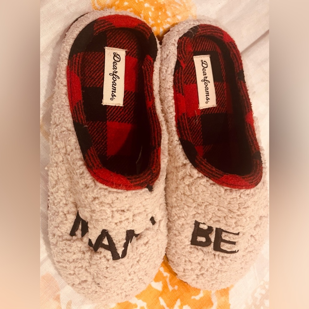 Adorable Dearfoams MAMA BEAR slippers - only worn a couple times.
